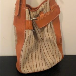 Vintage Earthbags Crossbody Hobo Leather Jute?